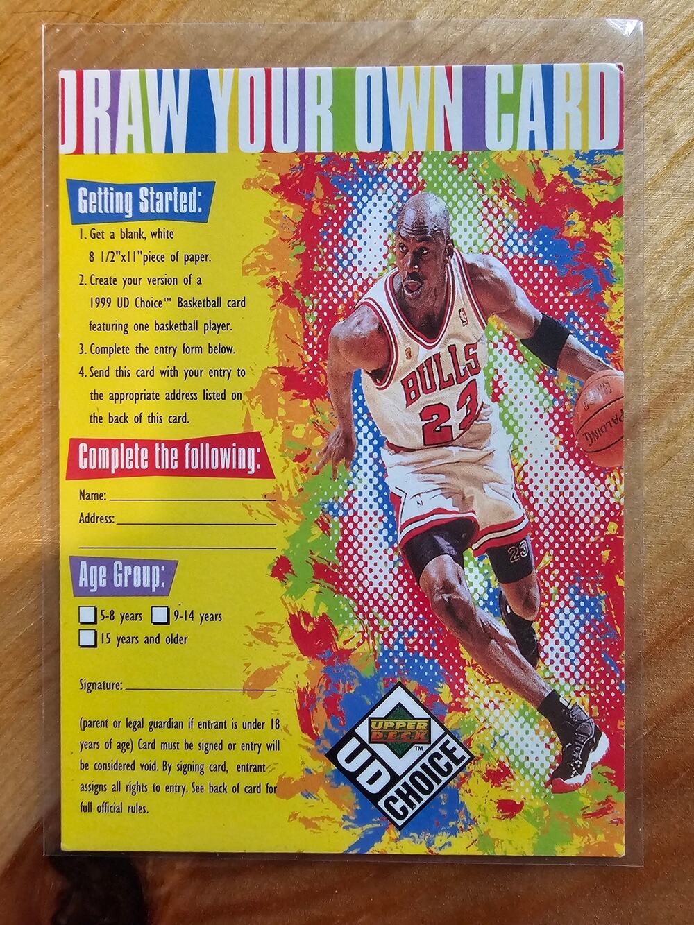 Michael Jordan 1997-1998 Upper Deck UD Choice - Draw Your Own Card - Bulls - NBA